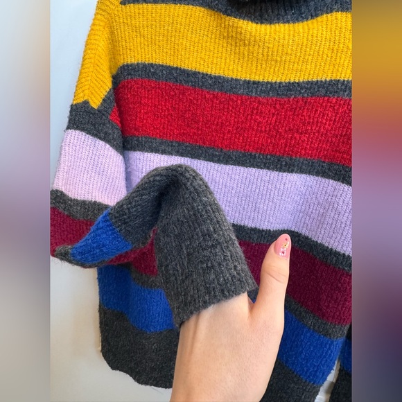 Express Color Block Striped Sweater - Picture 3 of 9